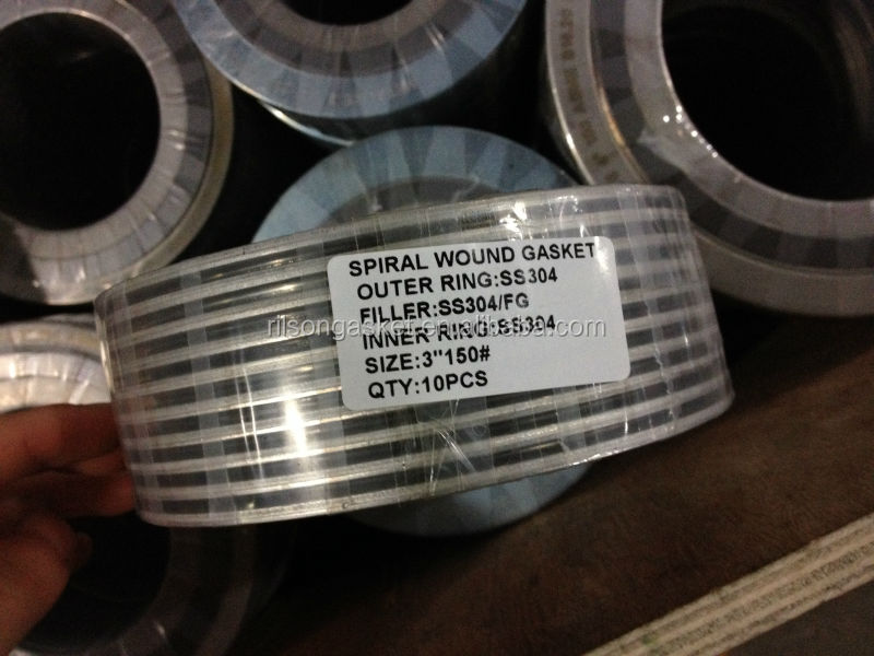 2014年316l/304ss熱い販売とグラファイトスパイラルガスケットリング外輪付き( asmeb16.20)仕入れ・メーカー・工場