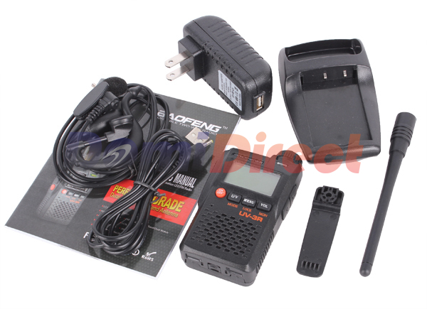 Populor Mini Pocket Two Way Radio Ultra-Compact Dual Band Transceiver Walkie Talkie BAOFENG Brand UV-3R With Free Earphone 9