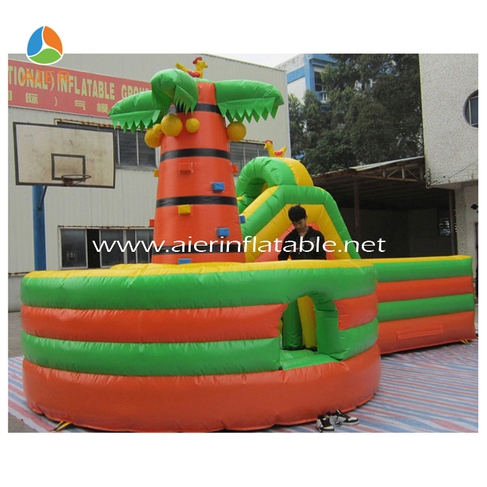 inflatable coconut tree slide for fun