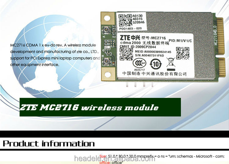 Ztemc2716800mhzのミニpciecdma20001x/gpsモジュールevdo仕入れ・メーカー・工場