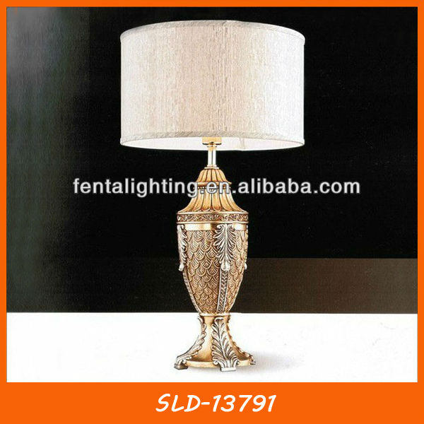 金色の彫刻樹脂ハンドメイドsld-13791テーブルランプ問屋・仕入れ・卸・卸売り