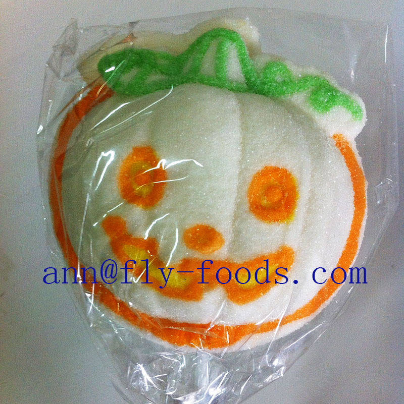 Christmas Pumpkin Shape Halal Marshmallow Lollipop