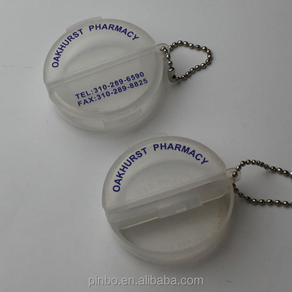 keychainが付いている円形の毎日の丸薬箱問屋・仕入れ・卸・卸売り