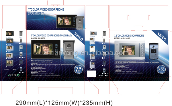 熱い販売の手帖7インチtftカラー液晶画面モーション検知のナイトビジョンのビデオドア電話インターホンsystem#ak- m07af#問屋・仕入れ・卸・卸売り