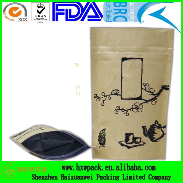 moisture proof great barrier standing up zipper tea bag