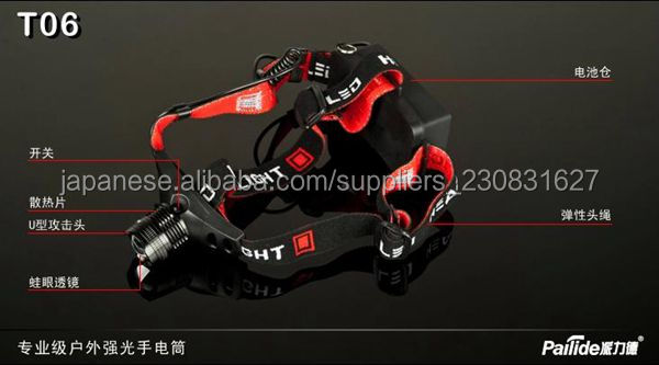 PLDT06 屋外ハンティング釣りLED充電式ヘッドライト問屋・仕入れ・卸・卸売り