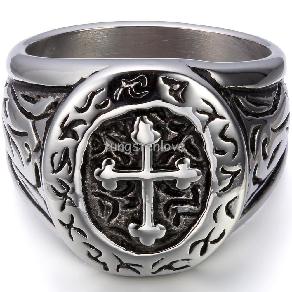 gothic look men's wedding ring