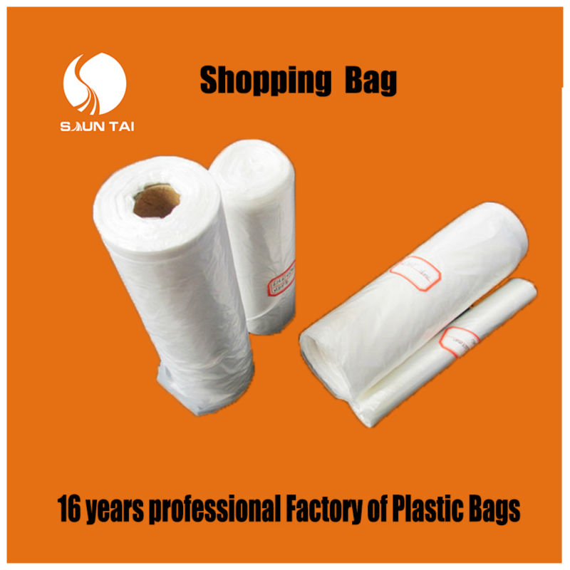 transparent household packaging plastic bags on roll