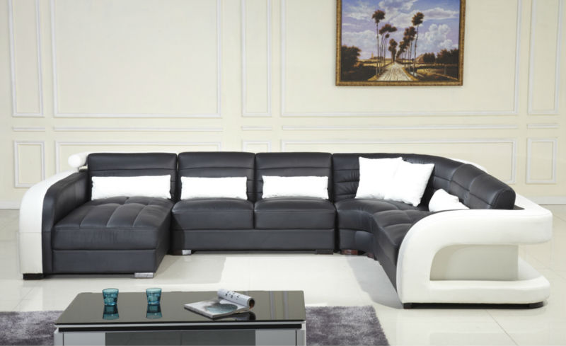 イタリアのリビングルームの家具モダンなデザインの本革中国ソファ兼ベッドコーナーの革ソファー9122高級レザーソファ問屋・仕入れ・卸・卸売り