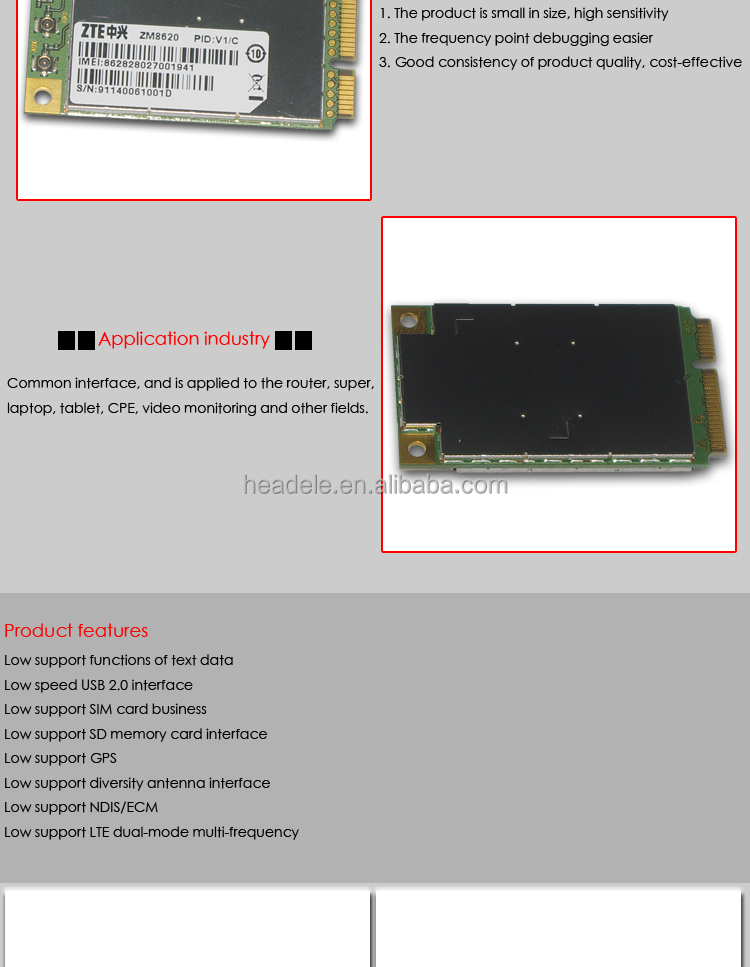 Zte4glteモジュールzm8620　ミニpci- エクスプレスカード52ピン仕入れ・メーカー・工場