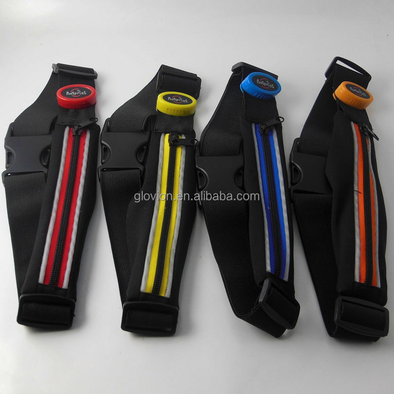 点滅ledスポーツパックウエストバッグウエストバンドポーチ付きカスタム弾性ウエストバンド問屋・仕入れ・卸・卸売り