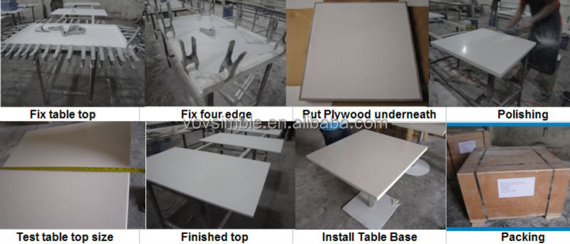 Simbleエコ- フレンドリーな複合アクリル折り畳み式のテーブル/固体表面ダイニングテーブルレストラン問屋・仕入れ・卸・卸売り