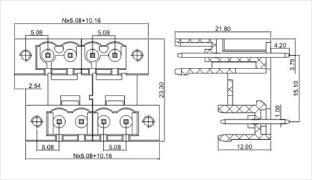 三河5. 08ミリメートルプラグイン可能なターミナルブロックコネクタの製造は、 ヘッダー部分仕入れ・メーカー・工場