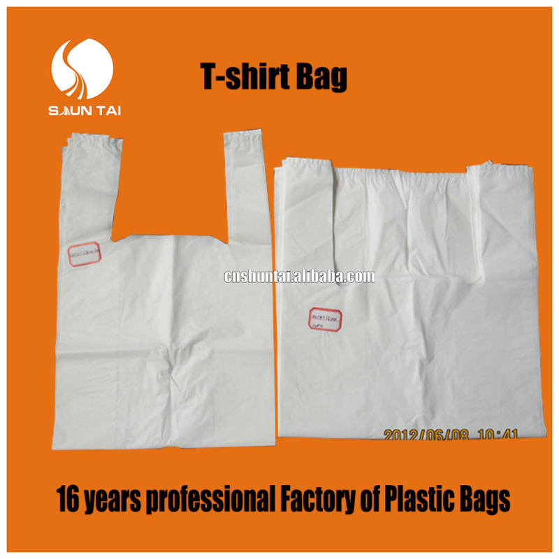 recycled HDPE handle shopping plastic bags certified by SGS