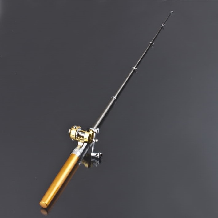 Yellow Pocket  Telescopic Pen Fishing Rod