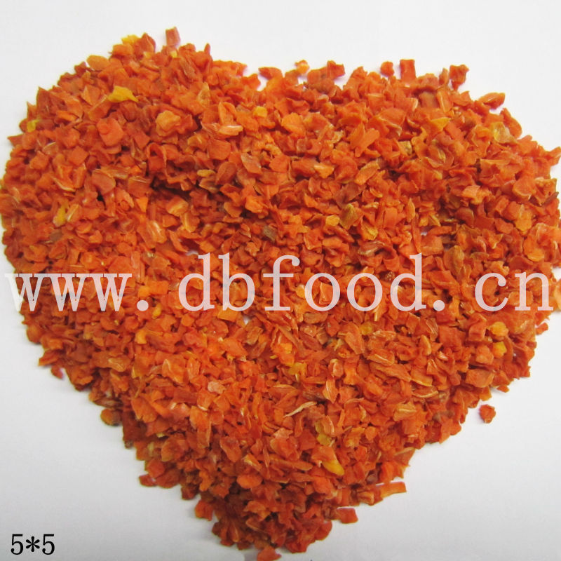 2014 new crop carrot granule1-3, 3*3, 5*5, 10*10mm with good quality from factory