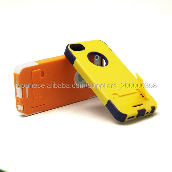 iphone5用2色組み立てるシリコン+プラスチックケース保護性高い子供用携帯電話ケース問屋・仕入れ・卸・卸売り