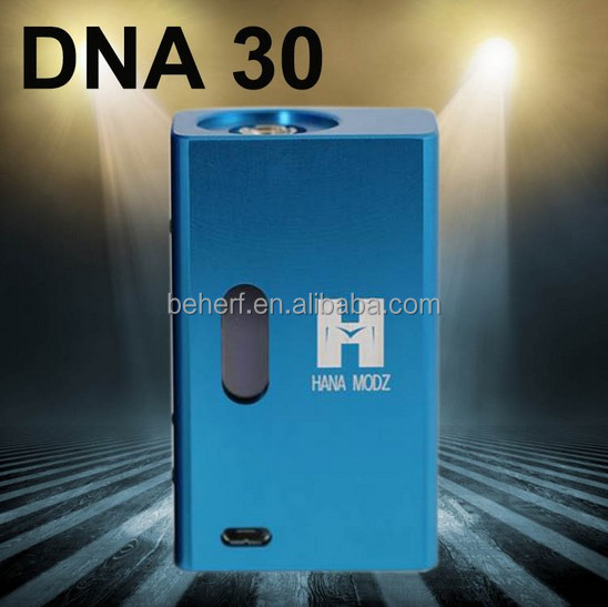 2014 New HANA MODZ 18650 battery DNA30 box mod,30 watt ecig dna 30
