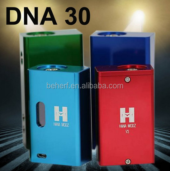 2014 New HANA MODZ 18650 battery DNA30 box mod,30 watt ecig dna 30