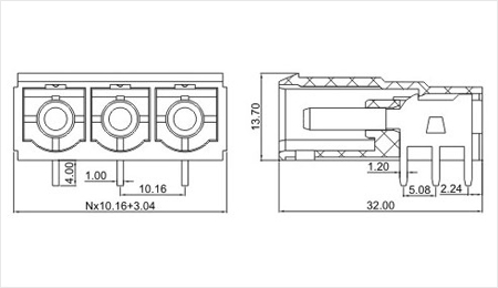 三河10.16mmプラグイン可能なターミナルブロックコネクタの製造仕入れ・メーカー・工場