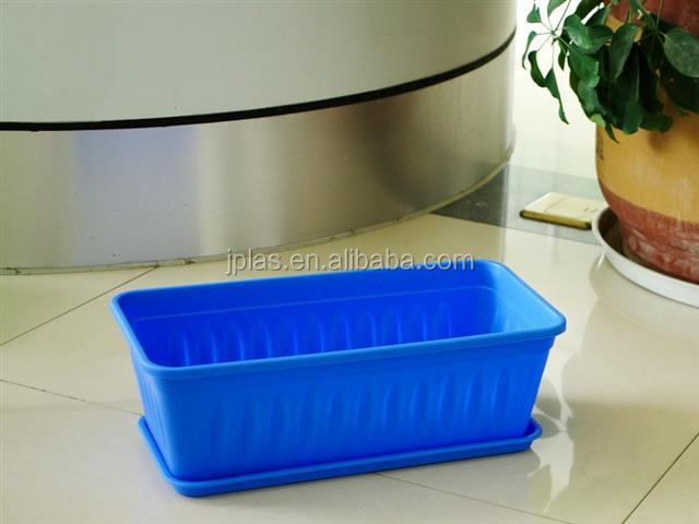 長方形のプラスチックの庭の鉢花・野菜ポット/植物ポットトレイ付き問屋・仕入れ・卸・卸売り