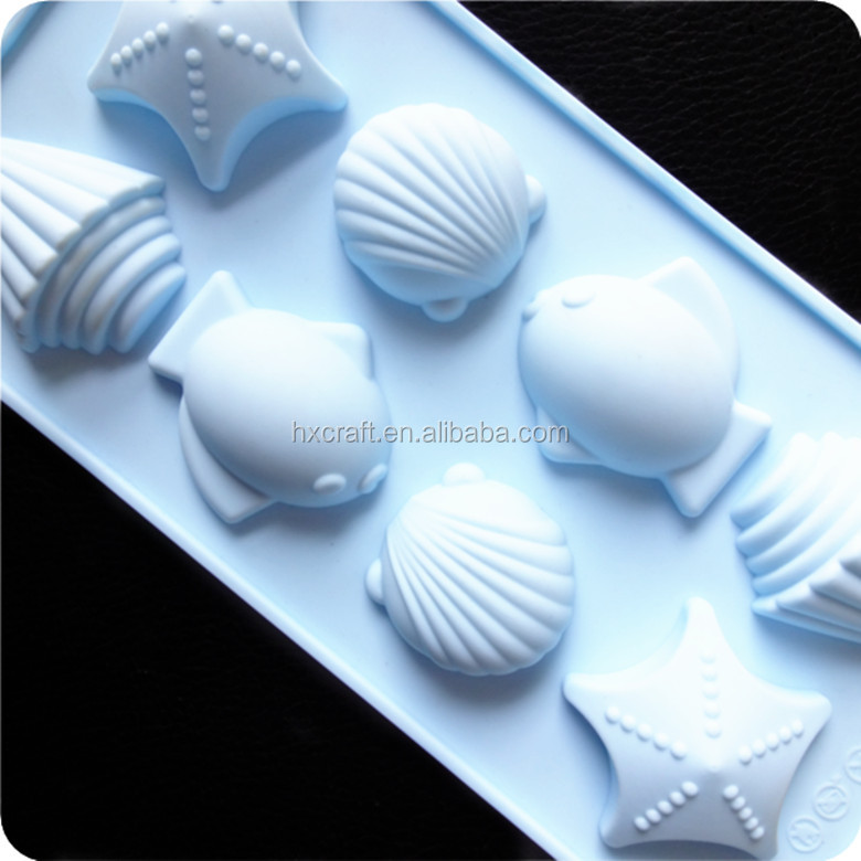 Conch Silicone Ice cube Chocolate fondant cake Mould Bar Tool/mold party