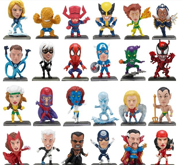Marvel Super Heroes the avengers Anime Movie Model Captain America 5cm PVC ...