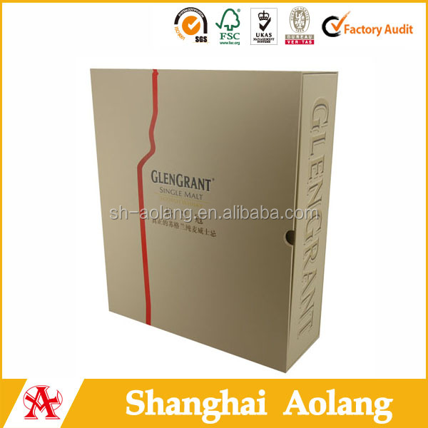 Fresh design foldable paper gift boxes for single red wine pak China made