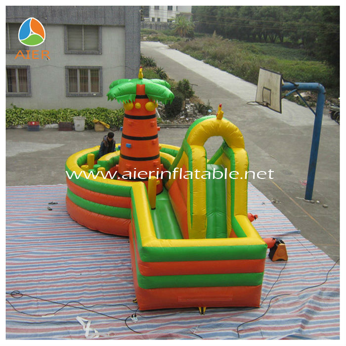 inflatable coconut tree slide for fun