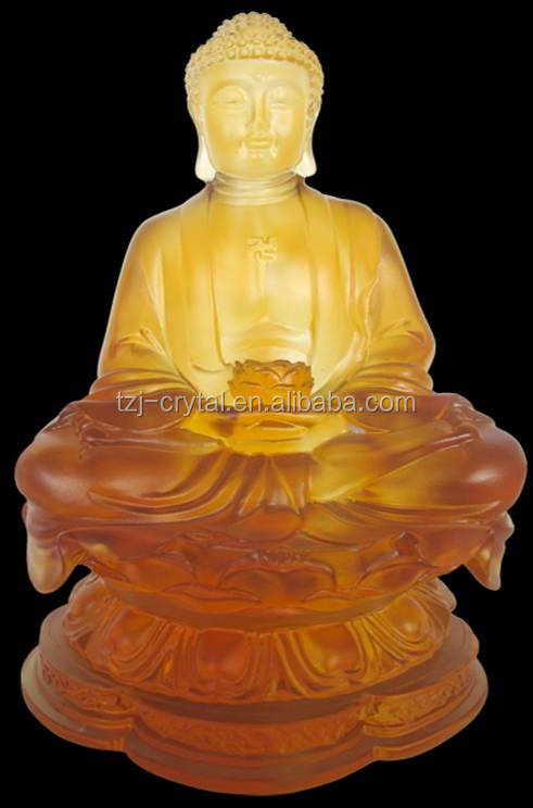 工場卸売大きいサイズのクリスタル/ヒスイ透明仏像--- 良い富のための問屋・仕入れ・卸・卸売り