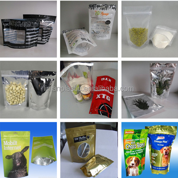 custom printed plastic ziplock pet food bag/reclosable pet food bag
