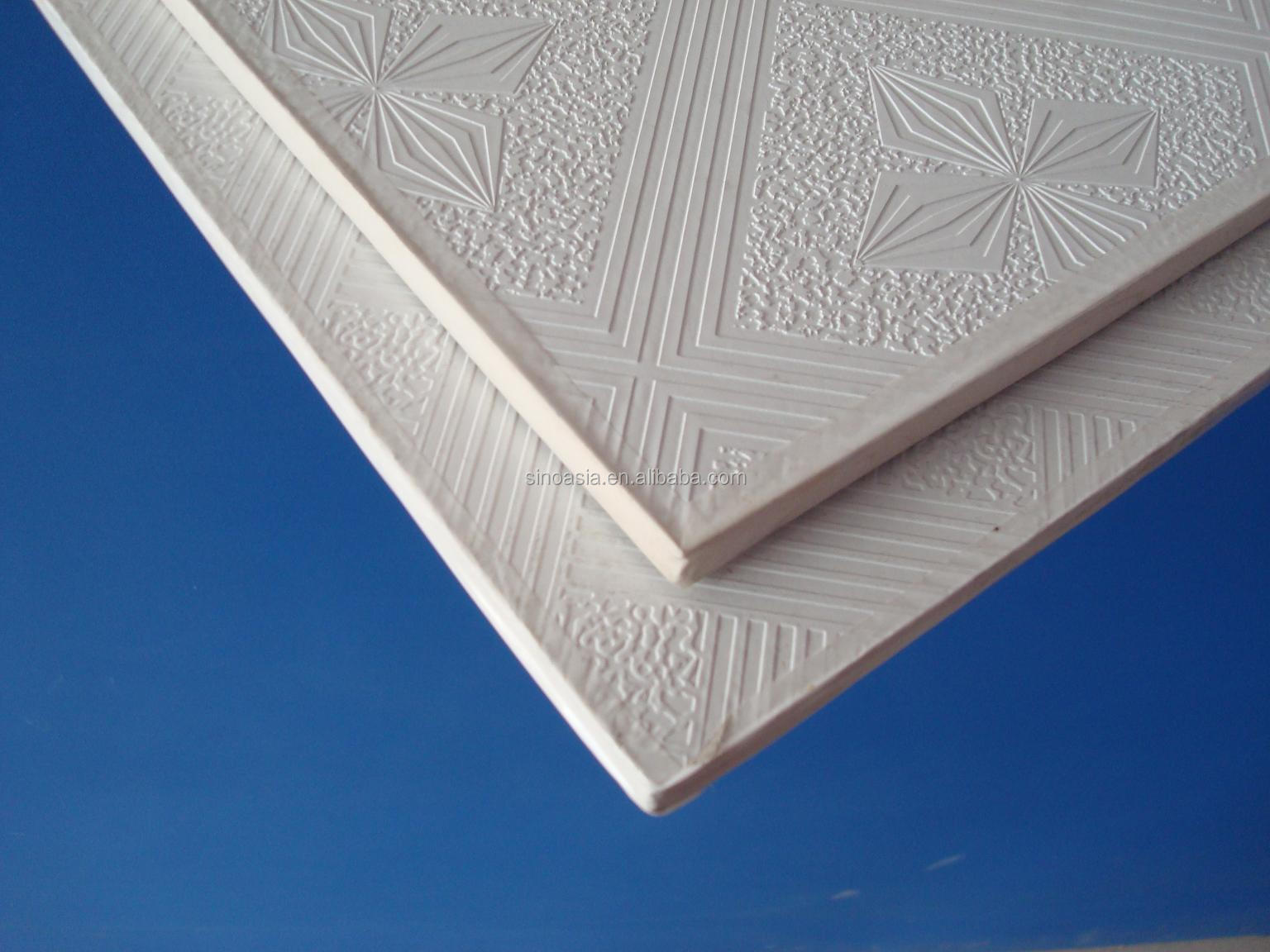 Waterproof 60x60 Pvc Gypsum Ceiling Tiles With Aluminum Foil Buy
