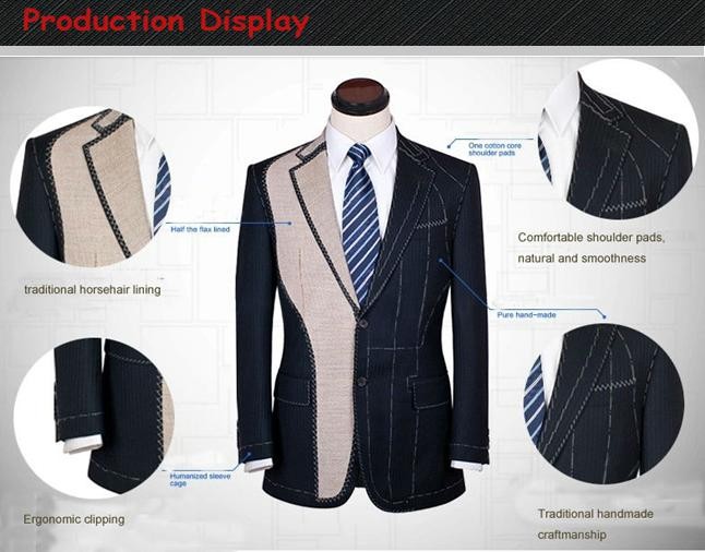 カラー画像胃袋2ボタンノッチラペル140sデザインファッション生地ウールコートスーツの男性仕入れ・メーカー・工場