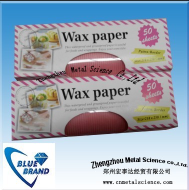 custom wax ppaer and greaseproof paper for packaging fast food wrapping paper wholesale