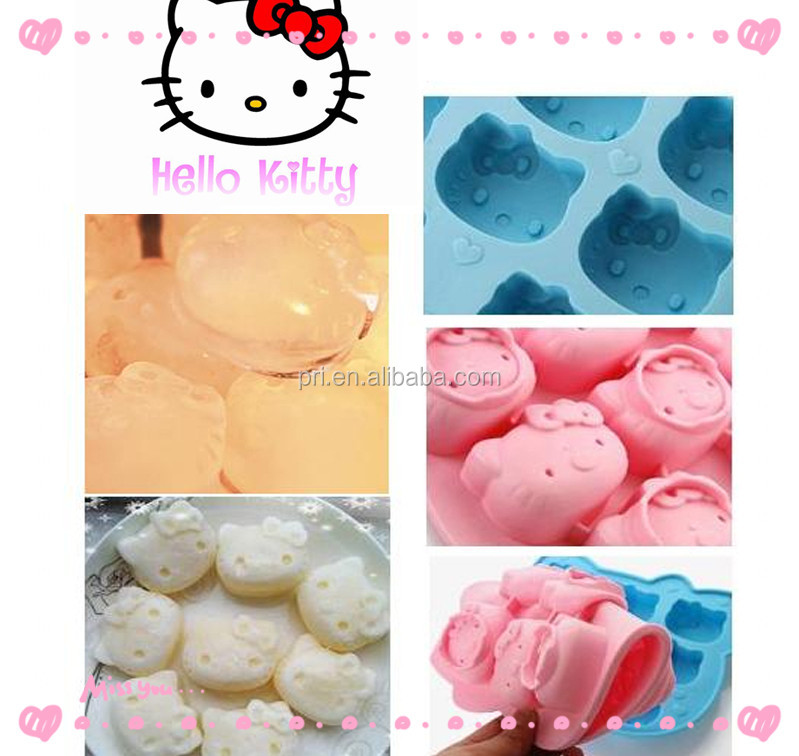 NEW!Silicone HELLO KITTY cake cupcake muffin mold 8 mold,China PRI