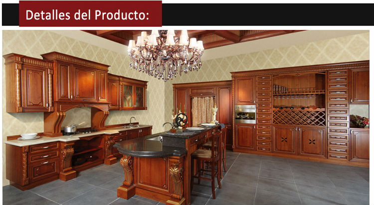 Precio de venta diseño sencillo tallado muebles de madera maciza ... Diseño de cocinas de madera