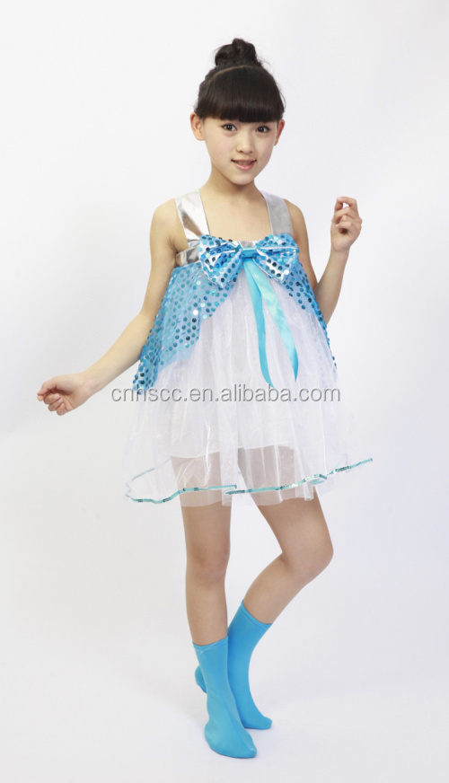 卸売かわいい子供の女の子の社交ダンスドレスダンスドレスガーゼちょう結び問屋・仕入れ・卸・卸売り