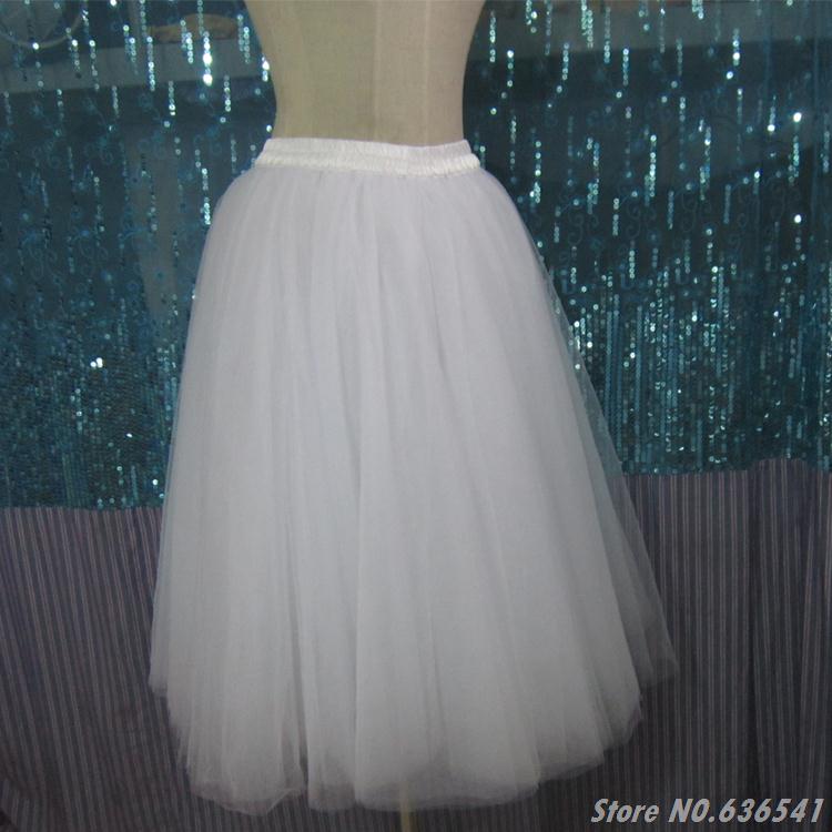 4 layers white tutu skirt without belt