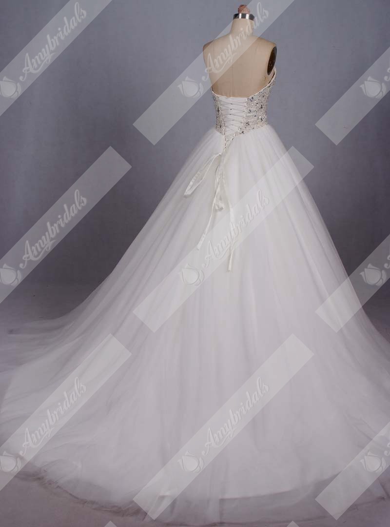 am0618実像の恋人の水晶ビーズのコルセットボディスふくらんでいる2014年夜会服のウェディングドレス問屋・仕入れ・卸・卸売り