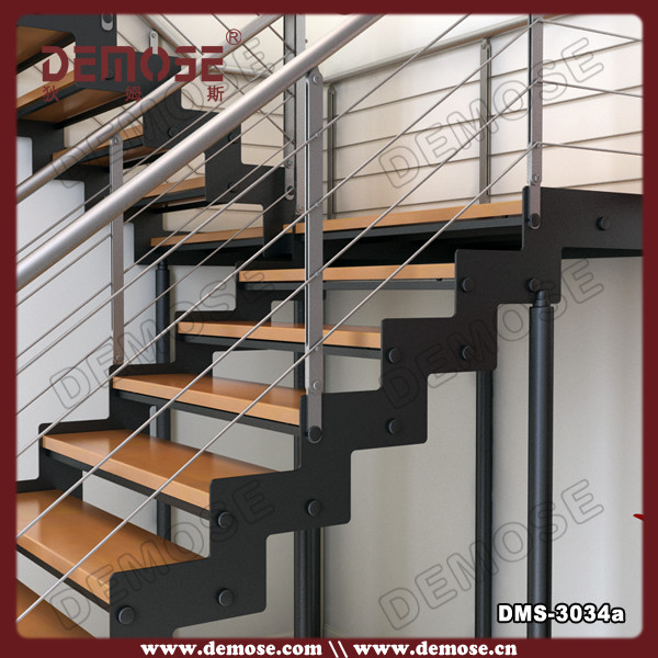 Banda de rodadura de madera personalizado de acero inoxidable ... Acero diseño Escalera
