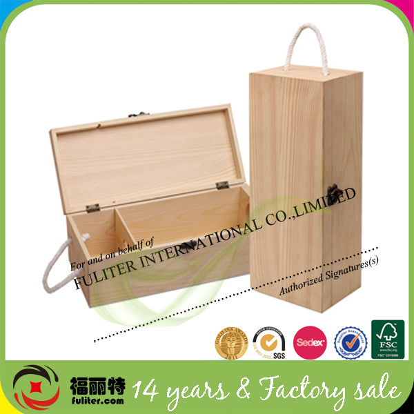 Single Bottle Wooden Wine Or Champagne Box