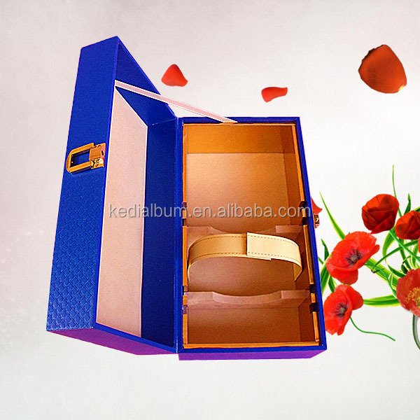 Red wine wooden box, wooden wine bottle packaging box, wine tool set with wooden box
