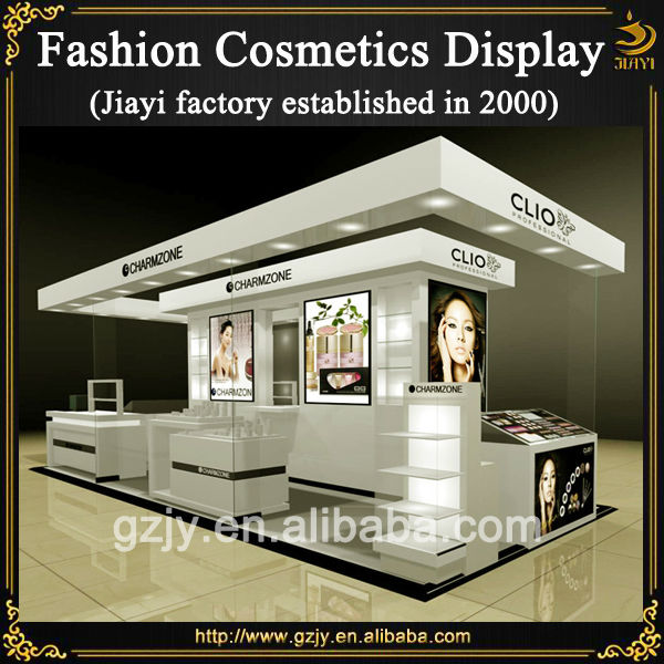 Fashion cosmetic display rack shelf stand and makeup cabinet showcase for make up kiosk furniture design in shopping mall 4.jpg
