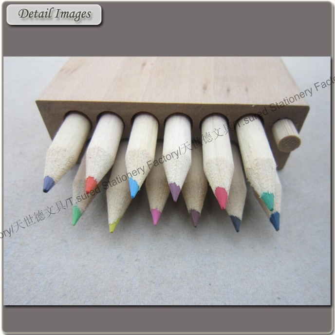 Hotsales3.5インチ12個天然木の色の鉛筆ボックスミニチューブ木製色鉛筆セットの問屋・仕入れ・卸・卸売り