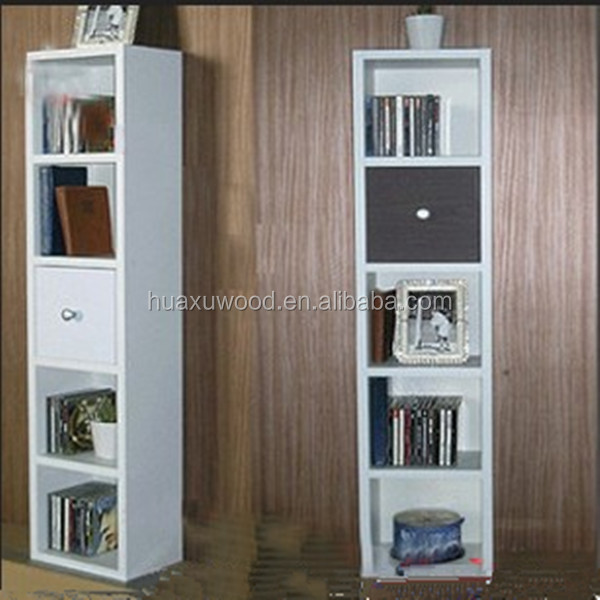 Hx Mz653 Children Room White Color Corner Set Narrow Bookcase