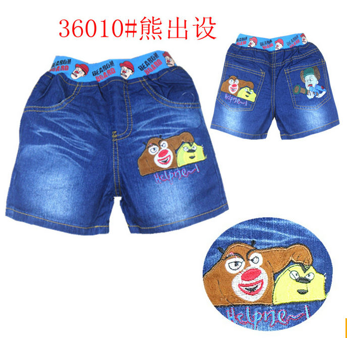 kids denim cartoon shorts SH6-36010
