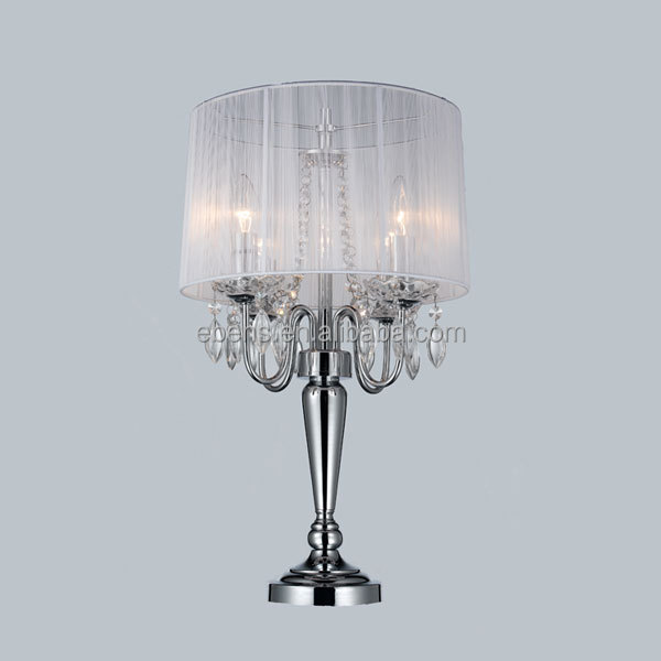 Crystal Chandelier Table Lamp With Drum Shade  Buy Black Crystal 
