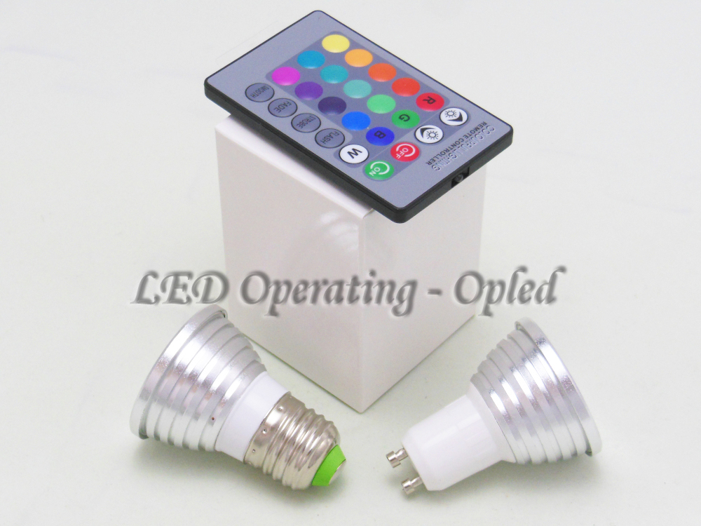 3W GU10 Colorful RGB LED Light Bulb 16Color Changing Spotlight with 24Key IR Remote Controller Free Shipping AC90-264V.jpg