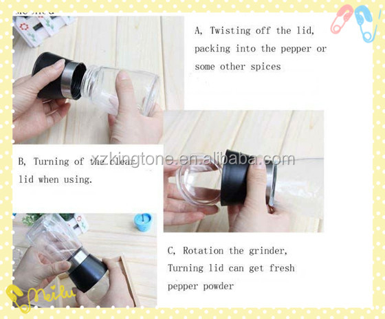 mini 150ml ceramic spice grinder, pepper mill