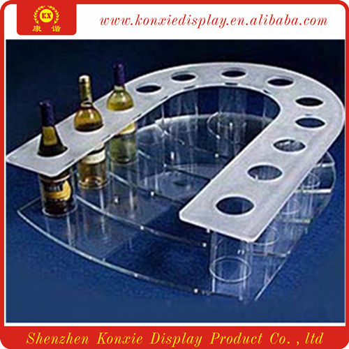 Acrylic red wine display holder rack
